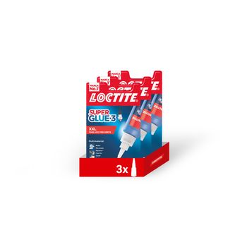 Pack 3 Unidades Loctite Pegamento Adhesivo Super Glue-3 Xxl - Pegamento Cianocrilato Superglue