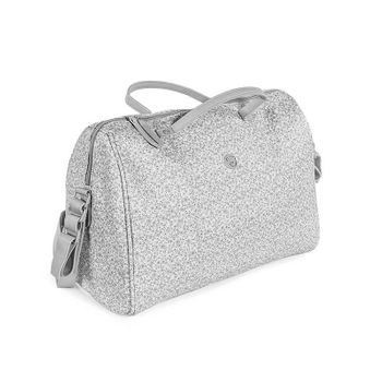 Bolso Canastilla Con Cambiador Flower Mellow Gris