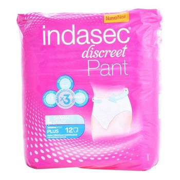 Pañales Para Incontinencia Pant Plus Talla Grande Indasec (12 Uds)