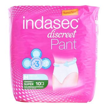 Pañales Para Incontinencia Pant Super Talla Mediana Indasec (10 Uds)