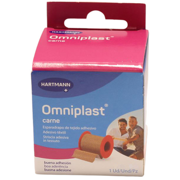 Omniplast Esparadrapo Rosa Tejido Resistente 5 Cmx5 M