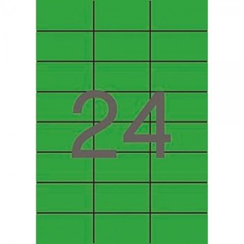 Apli Etiquetas Verde Fluor Para Impresora L?ser Y Fotocopiadoras 700x370 Mm - 20 Hojas-