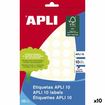 Etiquetas Adhesivas Apli Blanco 10 Hojas Ø 1,3 Cm (10 Unidades)