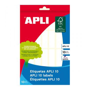 Pack De 280 Etiquetas Permanentes Blancas 13x40mm - Aptas Para Escritura Manual Apli