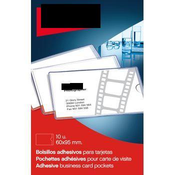 Bolsillos Adhesivos Porta Tarjetas - 95 X 60mm - Ideal Para Presentaciones Impresas Apli