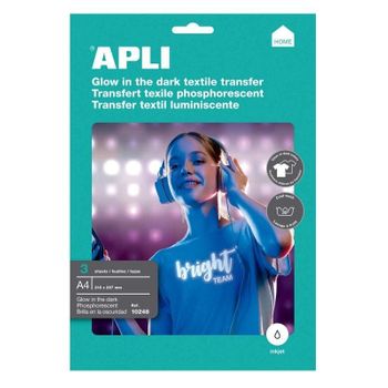 Q-Connect KF01430 - Papel transfer para tela, tamaño A4, 140 gramos,  paquete de 10 hojas