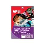 Apli Etiquetas Multimedia Para Cd/dvd Blister 25  Hojas 117 Mm Inkjet/laser/copia Opa...