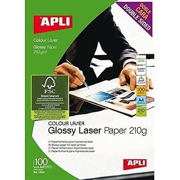 Papel Laser Glossy Doble Cara A4 100 Hojas