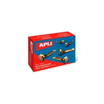 Apli Encuadernadores Metalicos Sin Arandela Dorados 12mm - 100ud-