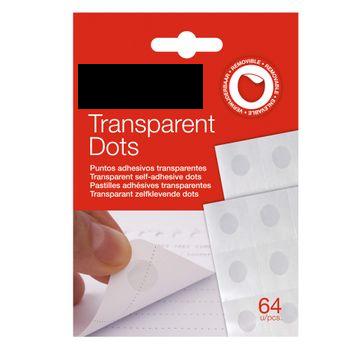 Dot Puntos Adhesivos Removibles 64 U - Adhesivo Removible - Facil De Usar - Ideal Para Manualidades Y Oficina - Blanco Apli