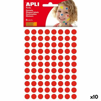 Pegatinas Apli Kids Gomets Rojo Redondo (1 Pieza) (10 Unidades)