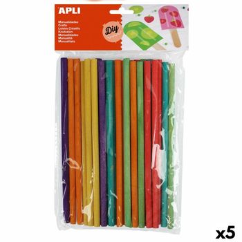 Material Para Manualidades Apli Palos Multicolor Madera (5 Unidades)