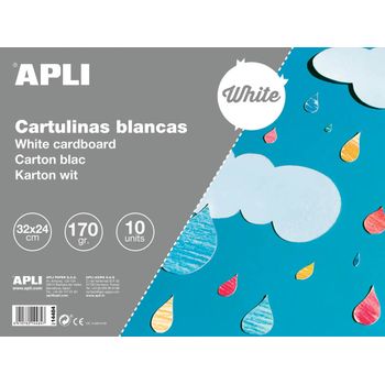 Bloc De Cartulinas Blancas Apli 10 Hojas