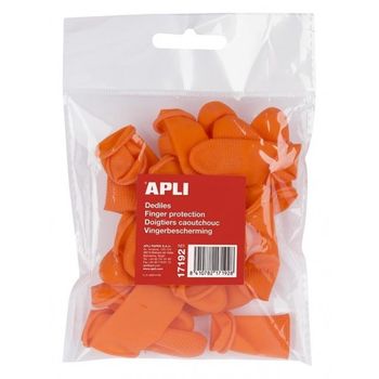 Apli Dedales Latex Talla M Color Naranja -20u-