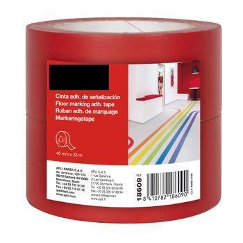 Cinta De Señalizacion Adhesiva Pvc 40x33mm 160?m - Desbobinado Silencioso - Adhesivo Solvente - Resistente A Rayos Uv Apli