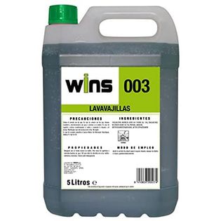 Lavavajillas Wins 003. Envase 5 Litros. Detergente Para El Lavado Manual De Vajillas. Útil Para Todos Los Utensilios De Cocina.