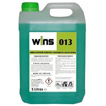 Wins 013 Abrillantador Para Máquinas Lavavajillas. Envase 5 L. Producto Para El Aclarado Y Abrillantado Automático De La Vajilla Y La Cristalería. No Deja Restos.