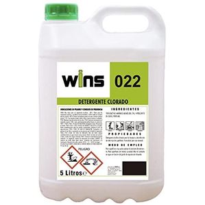 Detergente Alcalino Clorado Wins 022. Botella De 5 Litros. Limpieza E Higiene Para Todo Tipo De Superficies