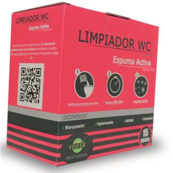 Limpiador Wc Espuma Activa Profesional En Bolsitas. Caja De 15 Bolsas De 50 Gr. Cada Una.