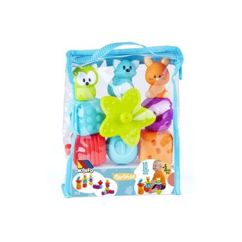 Juguete Sensorial Para Bebés Play&sense Molto Con Bolas Y Figuras Sensoriales Multitextura Encajables Unas Con Otras, Libres De Bfa. Figuras Blanditas (bolsa 10 Piezas)