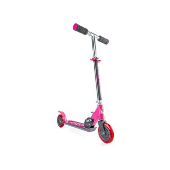 Patinete 2 Ruedas Plegable Rosa. Altura Con Dos Posicones 72-77 Cm Soporta 50 Kg