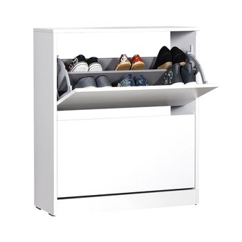 Zapatero | 2 Puertas | Abatible | Venprodin | 84x73x26cm | Blanco