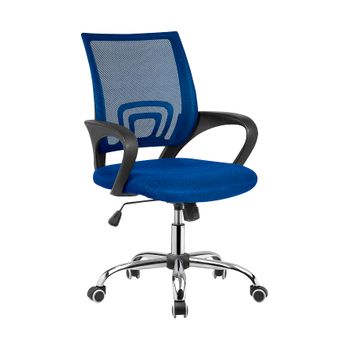 Silla Oficina Saray Giratoria Con Brazos Azul