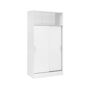 Armario Puertas Correderas Lupión En Blanco Brillo - Natural. 204  Cm(alto)120 Cm(ancho)50 Cm(largo) , Color - Natural-blanco Brillo con  Ofertas en Carrefour