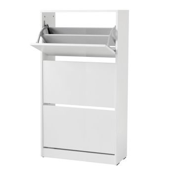 Zapatero 3 Puertas Abatibles 121x73x26 Blanco