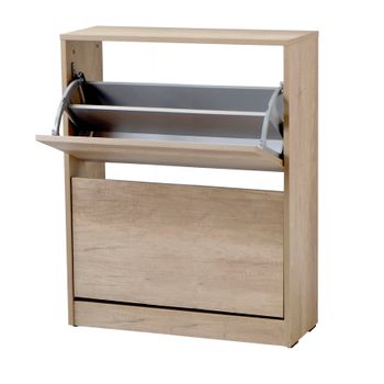 Zapatero Extensible Apilable 2 Baldas Metal COMPACTOR 67-117x35x23 cm