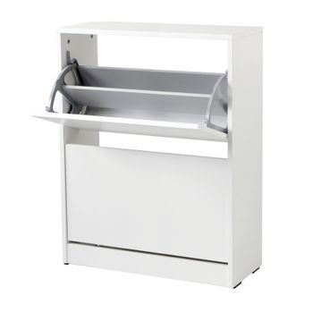 Zapatero De 2 Puertas Abatibles 83x73x26 Blanco - Venprodin