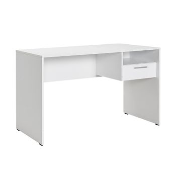 Mesa Escritorio Para Ordenador 1 Cajón 75x120x60 Blanco - Venprodin