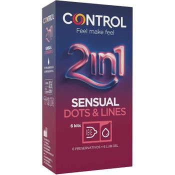 Control 2 In 1 Dots & Lines + Lubricant 6 Units