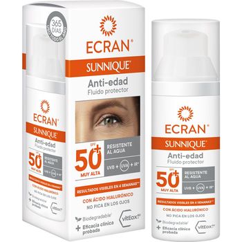 Ecran Sunnique Fluido Facial Anti-edad Spf 50+ 50 Ml