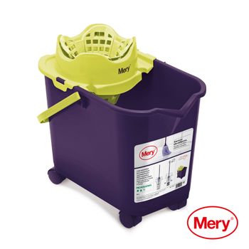 Mery, Cubo Automático, Polipropileno, Morado Y Lima, 28.5x43.5x42 Cm