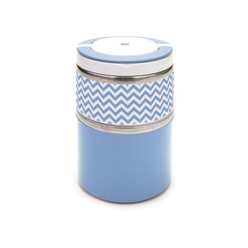 Termo Solidos Lunchbox Doble 0,9 L Azul Inox