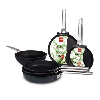 Set Juego 3 Sartenes Inducción 20-24-28cm Aluminio, Antiadherente Piedra  Ecológico Sin Pfoa Negro Wecook Khalma con Ofertas en Carrefour