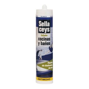 Silicona Ceys Cocinas Y Baños Triprotect Moho 280ml Blanco