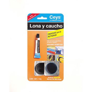 Kit Reparador Adhesivo Y Parches Para Lona Y Caucho Ceys 7ml + 4 Parches