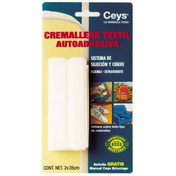 Cremallera Textil Velcro Negra - Ceys - 501108 - 35 Cm..