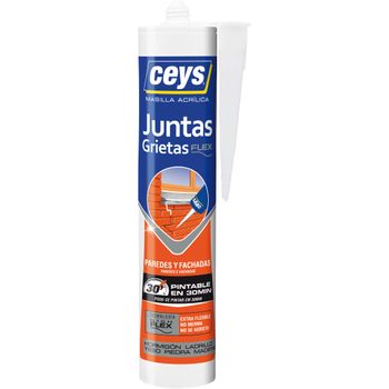 Masilla Acrílica Ceys Juntas Y Grietas Blanco 280ml