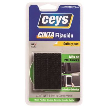 Ceys Crick Negro 4 Tiras De 7cmx25mm