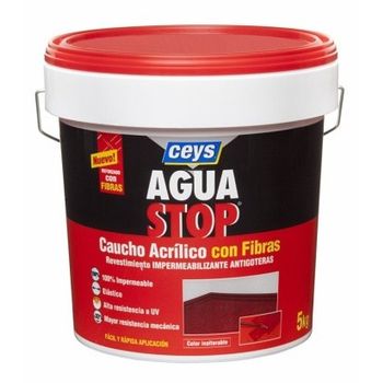 Membrana Impermeabilizante Con Fibras Ceys Agua Stop Blanco 5kg