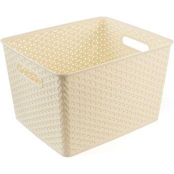 Cestas De Almacenaje 2 Uds Algodón Beige Y Blanco Ø28x28 Cm Vidaxl con  Ofertas en Carrefour