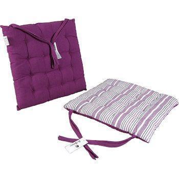 Cojín Para Silla - Rayas/morado