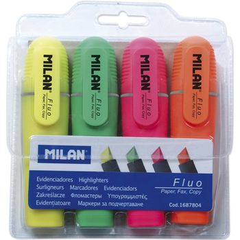 Milan Fluo Gomas De Borrar, Blanco, Pequeño, 4