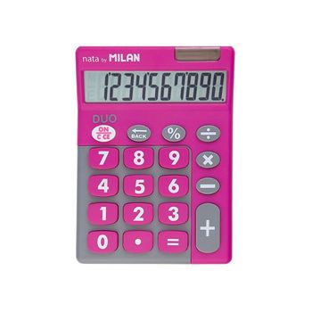 Blister Calculadora Duo 10 Digitos Rosa Teclas Grandes Milan - Neoferr..