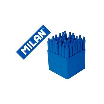 Boligrafo Milan P1 Retractil 1 Mm Touch Mini Azul Expositor De 40 Unidades