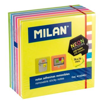 Cubo De Notas Adhesivas Milan Fluo Colours