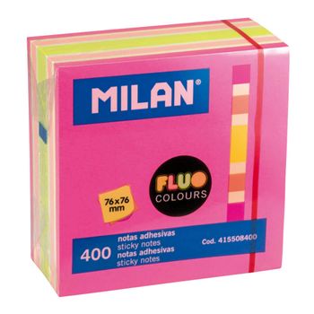 Cubo De Notas Adhesivas Milan Fluo Colours